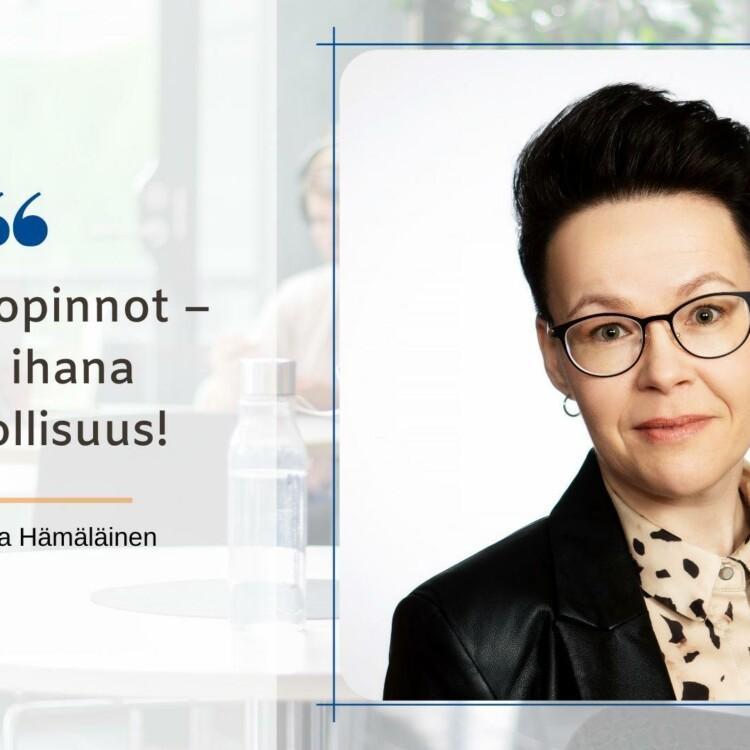 Marja-Leena Hämäläinen kertoo opiskelusta Suomen Yrittäjäopiston verkko-opinnoissa.