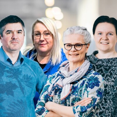 Jiuliano Prisada, Virpi Ilkka, Anja Anttila ja Jenni Koski puhuvat SYOajassa webinaarista monikulttuurisista työyhteisöistä.